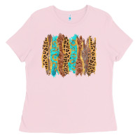 Bubblegum Pink western brushstrokes Ladies Tee - AdoDesignShop