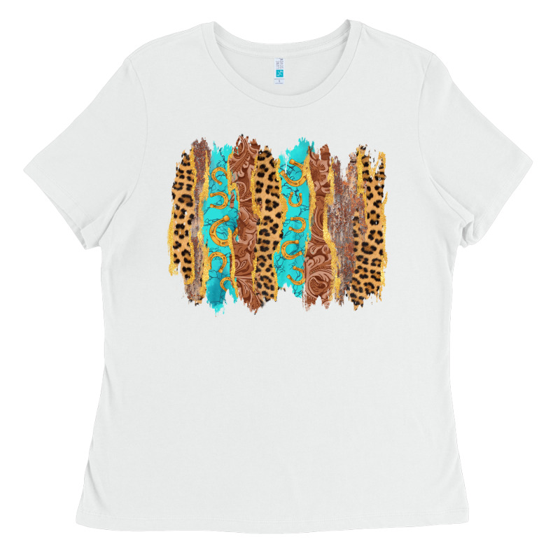 Western Brushstrokes Ladies Tee by AdoDesignShop | Teevron
