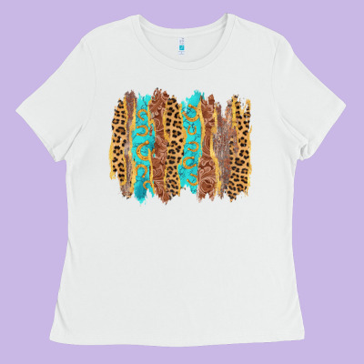 Western Brushstrokes Ladies Tee Designed By Adodesignshop