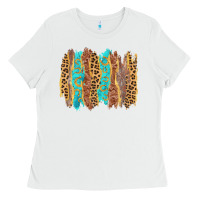 White western brushstrokes Ladies Tee - AdoDesignShop