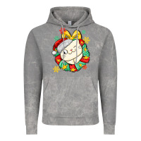 Cloud Rock Christmas wreaths cat Vintage Hoodie - MaliasSmallBusiness