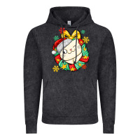 Vintage Black Christmas wreaths cat Vintage Hoodie - MaliasSmallBusiness