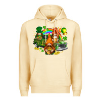 Pina Colada St. Patrick's Day gnomies with leopard tumbler Premium Hoodie - HowdyJamesFarm