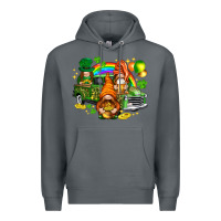 Rock St. Patrick's Day gnomies with leopard tumbler Premium Hoodie - HowdyJamesFarm