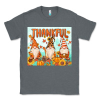 Charcoal Heather thankful gnome Classic Tee - MaliasSmallBusiness
