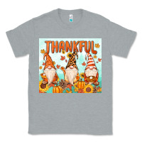 Heather Grey thankful gnome Classic Tee - MaliasSmallBusiness