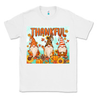White thankful gnome Classic Tee - MaliasSmallBusiness