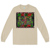 Mushroom dead inside but it's Christmas dancing skeletons Long Sleeve Tee - BarkalooDesign