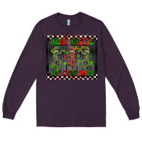 Plum dead inside but it's Christmas dancing skeletons Long Sleeve Tee - BarkalooDesign