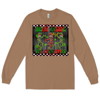 Toasted Coconut dead inside but it's Christmas dancing skeletons Long Sleeve Tee - BarkalooDesign