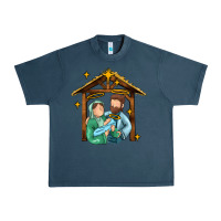 Midnight Navy jesus newborn oh holy night Urban Heavy Tee - MaliasSmallBusiness