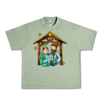 Oil Green jesus newborn oh holy night Urban Heavy Tee - MaliasSmallBusiness