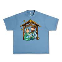 Pebble Blue jesus newborn oh holy night Urban Heavy Tee - MaliasSmallBusiness