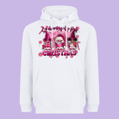 I'm Dreaming Of A Pink Christmas Heavyweight Hoodie Designed By Fadigitalartstudio