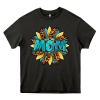 Asphalt sunflower mom leopard Heavy Core Tee - Artiststas