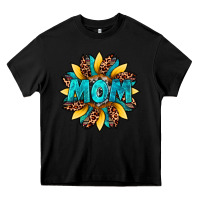 Black sunflower mom leopard Heavy Core Tee - Artiststas