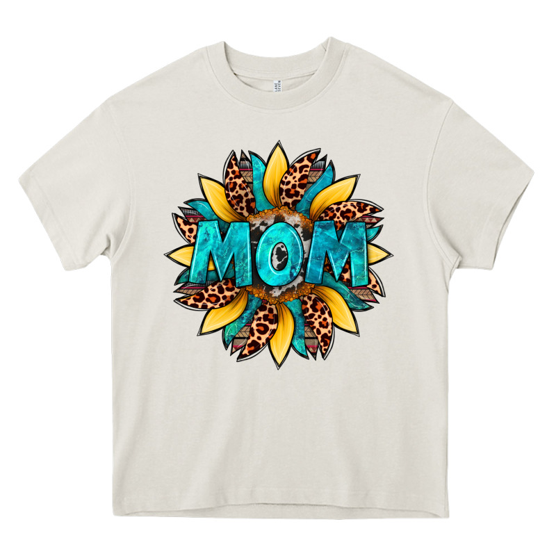 Sunflower Mom Leopard Heavy Core Tee by Artiststas | Teevron