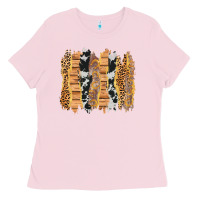 Bubblegum Pink western brushstrokes Ladies Tee - AdoDesignShop