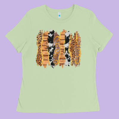Western Brushstrokes Ladies Tee Designed By Adodesignshop