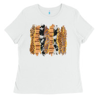 White western brushstrokes Ladies Tee - AdoDesignShop