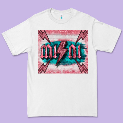 Western Mini Pink Glitter Premium Tee Designed By Barkaloodesign