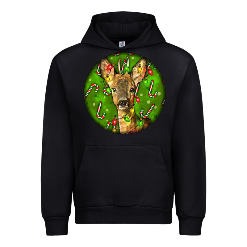 Red Brocket Deer Christmas Urban Hoodie by LillyAllenDesigns | Teevron