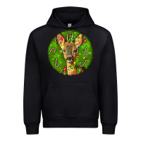 Black red brocket deer christmas Urban Hoodie - LillyAllenDesigns