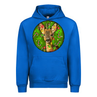 Cobalt red brocket deer christmas Urban Hoodie - LillyAllenDesigns