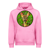 Fuchsia Pink red brocket deer christmas Urban Hoodie - LillyAllenDesigns