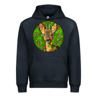 Navy red brocket deer christmas Urban Hoodie - LillyAllenDesigns