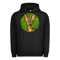 Pigment Black red brocket deer christmas Urban Hoodie - LillyAllenDesigns
