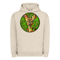 Pigment French Oak red brocket deer christmas Urban Hoodie - LillyAllenDesigns