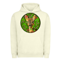 Pigment Pistachio red brocket deer christmas Urban Hoodie - LillyAllenDesigns