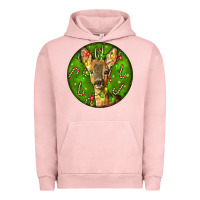 Pigment Salmon red brocket deer christmas Urban Hoodie - LillyAllenDesigns
