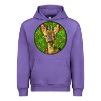 Tulip red brocket deer christmas Urban Hoodie - LillyAllenDesigns