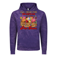 Cloud Purple all i want for christmas is pan dulce Vintage Hoodie - MaliasSmallBusiness