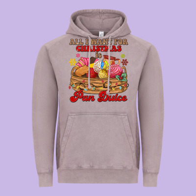 All I Want For Christmas Is Pan Dulce Vintage Hoodie Designed By Maliassmallbusiness