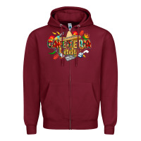 Burgundy cinco de mayo cafeteria lady Zipper Hoodie - CowGirlArtShop