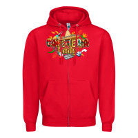Red cinco de mayo cafeteria lady Zipper Hoodie - CowGirlArtShop