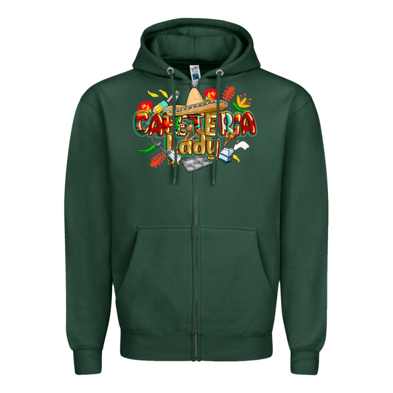 Cinco De Mayo Cafeteria Lady Zipper Hoodie by CowGirlArtShop | Teevron