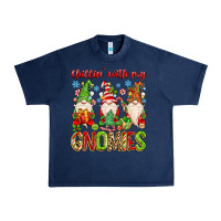Navy chillin with my gnomies Urban Heavy Tee - MaliasSmallBusiness