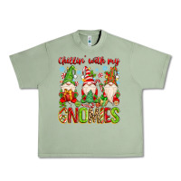 Oil Green chillin with my gnomies Urban Heavy Tee - MaliasSmallBusiness