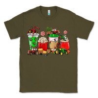 Army Green Christmas tractor coffee cup Classic Tee - NancyCooperArtShop