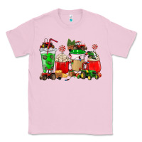 Bubblegum Pink Christmas tractor coffee cup Classic Tee - NancyCooperArtShop