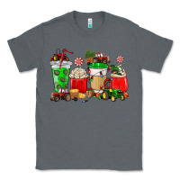 Charcoal Heather Christmas tractor coffee cup Classic Tee - NancyCooperArtShop