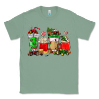 Sage Christmas tractor coffee cup Classic Tee - NancyCooperArtShop