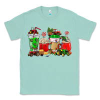 Seafoam Christmas tractor coffee cup Classic Tee - NancyCooperArtShop