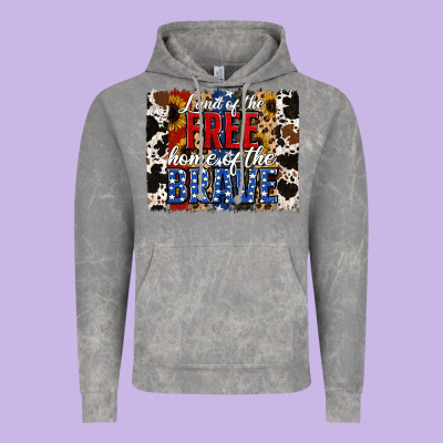 Land Of The Free Home Of The Brave Brushstroke Vintage Hoodie Designed By Jasminsmagicworld