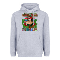 Heather Grey Mexican Chingona Heavyweight Hoodie - FaDigitalArtStudio