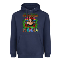 Navy Mexican Chingona Heavyweight Hoodie - FaDigitalArtStudio
